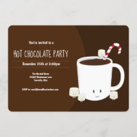 Hot Chocolate Brown Christmas Party Horizontal