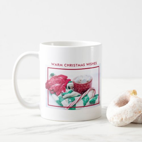 Hot Chocolate  Candy Cane Christmas Coffee Mug