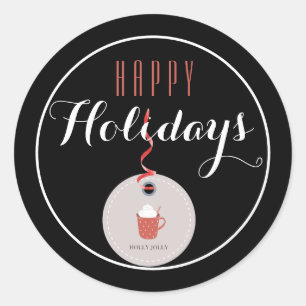 Hot Chocolate Christmas Gift Tag Happy Holiday