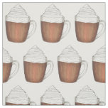 Hot Chocolate Cocoa Christmas Winter Drinks Fabric