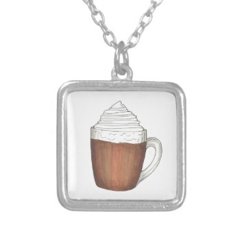 Hot Chocolate Cocoa Christmas Winter Necklace by rebeccaheartsny at Zazzle
