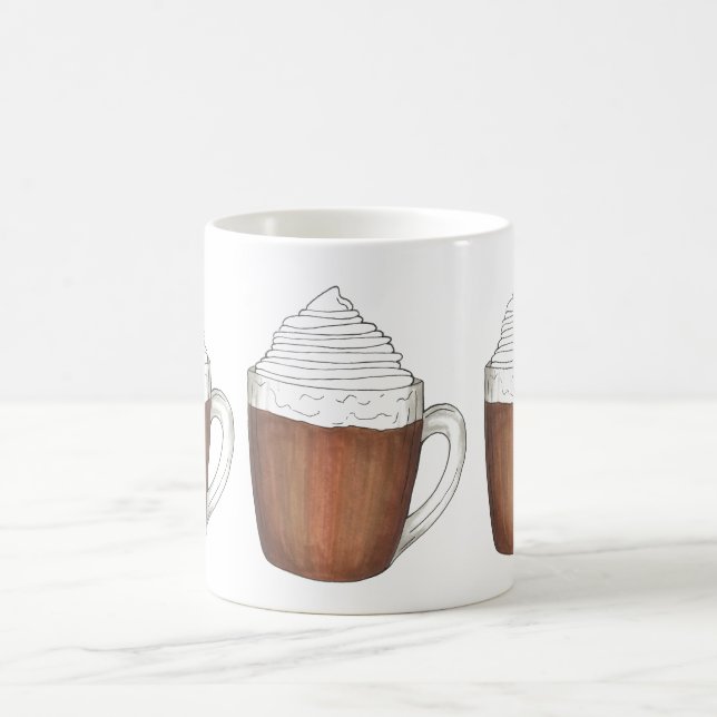 Hot Chocolate Cocoa w/ Whipped Cream Winter Mug (Center)