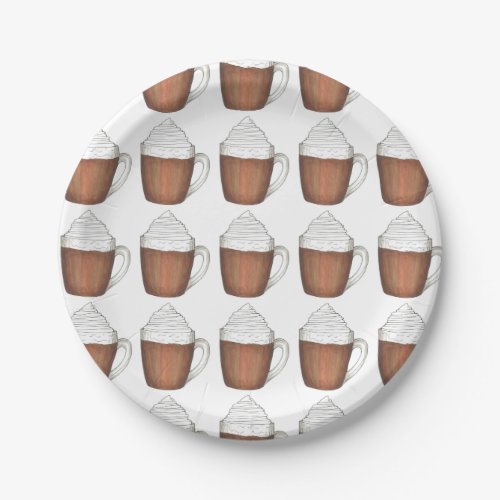 Hot Chocolate Cocoa Winter Holiday Christmas Plate