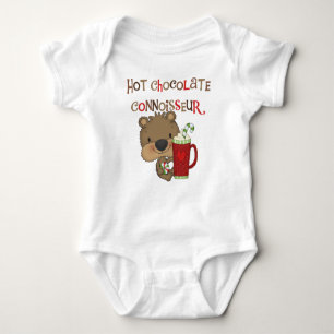 Hot Chocolate Connoisseur Boy Bear Baby Bodysuit
