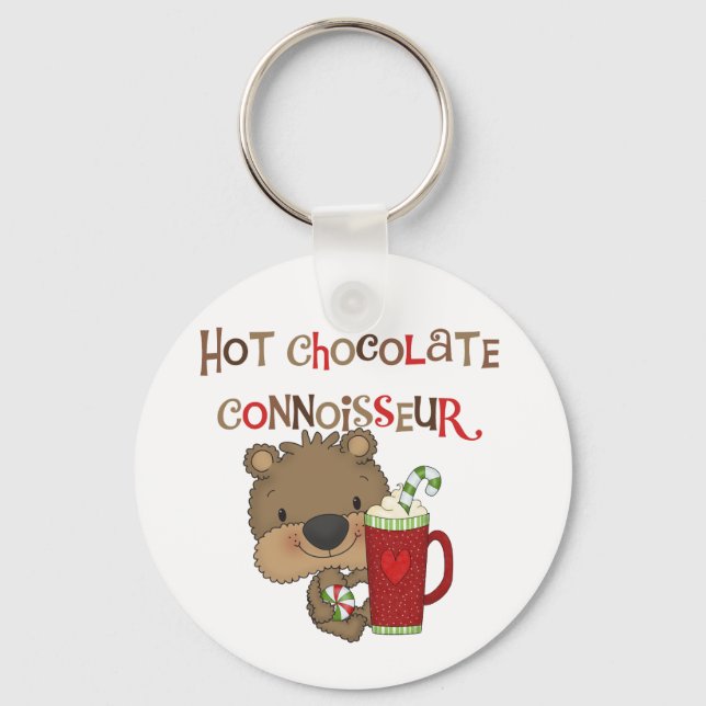 Hot Chocolate Connoisseur Boy Bear Keychain (Front)