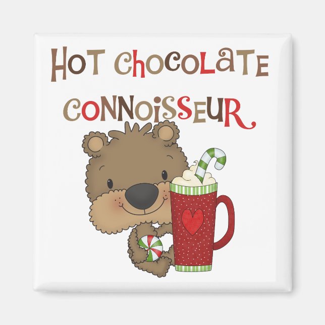Hot Chocolate Connoisseur Boy Bear Magnet (Front)
