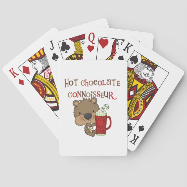 Hot Chocolate Connoisseur Boy Bear Poker Cards (Back)