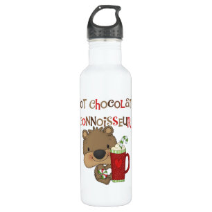 Hot Chocolate Connoisseur Boy Bear Stainless Steel Water Bottle