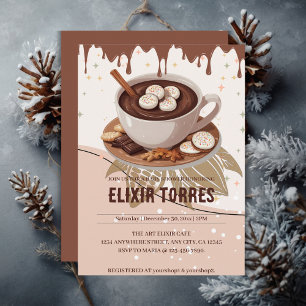 Hot Chocolate & Cookies Winter Baby Shower Invitation