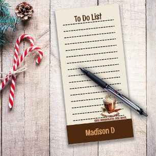 Hot Chocolate Cool People Custom Name Purpose Magnetic Notepad