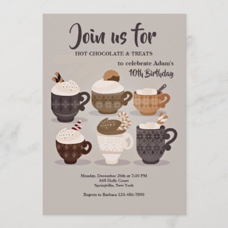Hot Chocolate Cups Invitation
