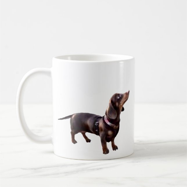 HOT CHOCOLATE? dachshund coffee mug (Left)