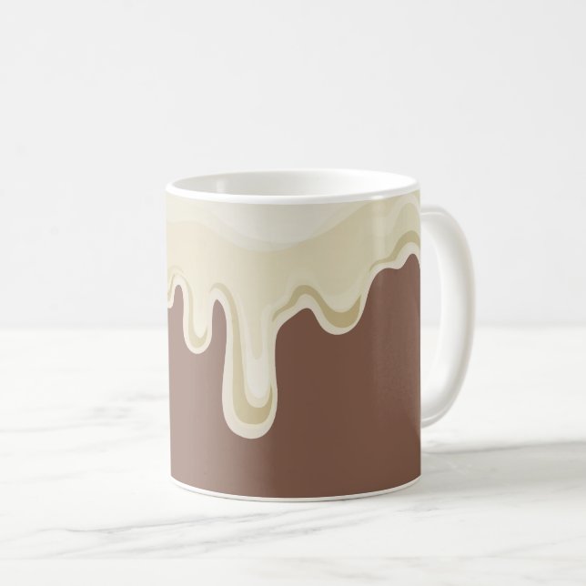 Hot Chocolate Dripping Cream Coffee Mug (Front Right)