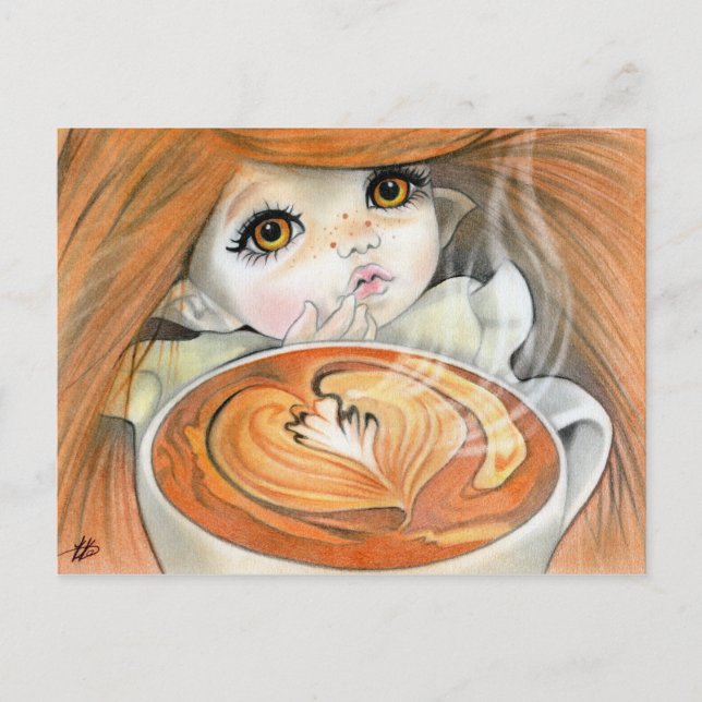 Hot chocolate fairy postcard (Front)