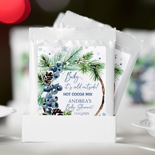 Hot chocolate favors winter baby shower hot chocolate drink mix