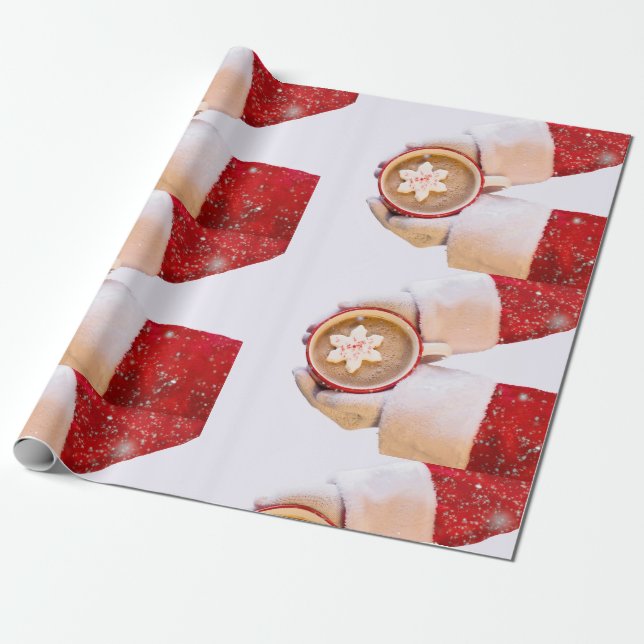 HOT CHOCOLATE FOR SANTA WRAPPING PAPER (Unrolled)