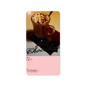 Hot Chocolate Gift Tag by dna_GRAFIX at Zazzle