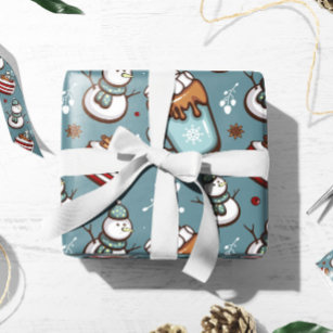 Hot Chocolate Gift Wrap   Hot Cocoa Wrapping Paper