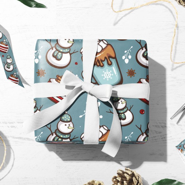 Hot Chocolate Gift Wrap | Hot Cocoa Wrapping Paper (Hot Chocolate Gift Wrap | Hot Cocoa Wrapping Paper)