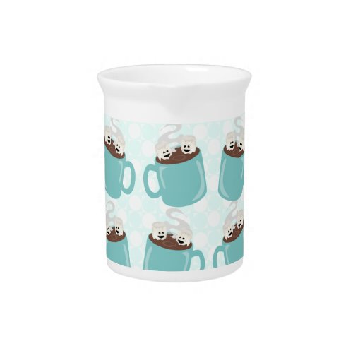 Hot Chocolate Happiness Pattern Beverage Pitcher