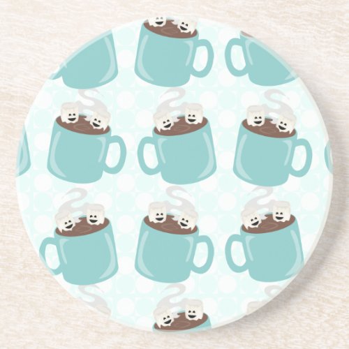 Hot Chocolate Happiness Pattern Drink Coaster