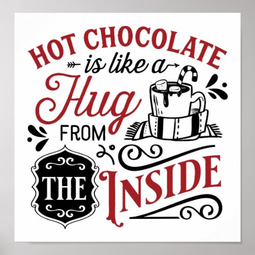 Hot Chocolate Hug Party Station Poster