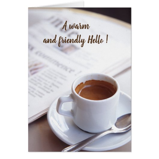 Hot Chocolate in a cold day Cards (Front)