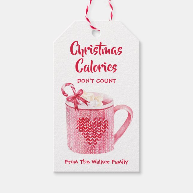 Hot Chocolate Label Christmas Calories (Front)