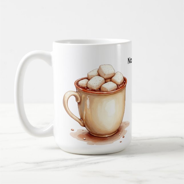 Hot Chocolate Marshmallow Mug on a Mug (Left)