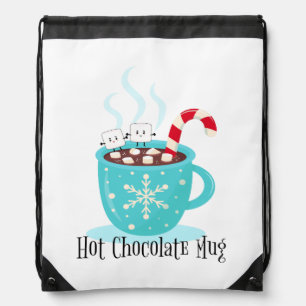 Hot Chocolate Mug Drawstring Bag