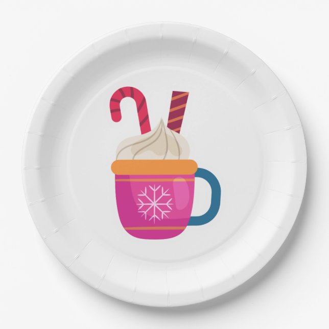 Hot Chocolate Paper Plates (Front)