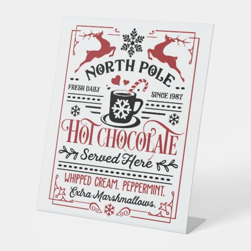 Hot Chocolate Party Station Pedestal Sign