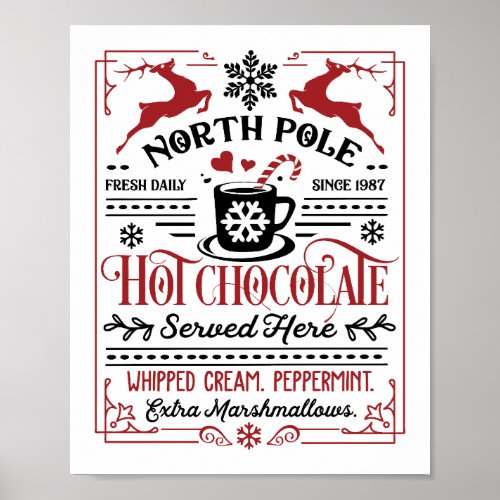 Hot Chocolate Party Station Poster