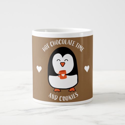 Hot Chocolate Penguin Drinker  Giant Coffee Mug