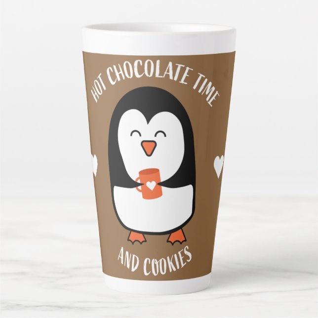 Hot Chocolate Penguin Drinker   Latte Mug (Front)