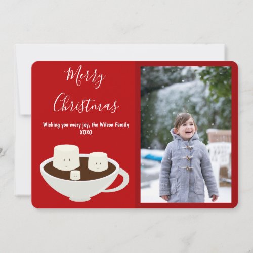 Hot Chocolate Photo Christmas Holiday Card