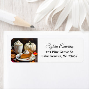 Hot Chocolate, Pumpkin Pie and Spice Autumn Label
