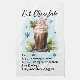 Hot Chocolate Recipe Cooking Essential Kitchen Towel