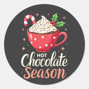 Hot Chocolate Season Christmas Lovers Classic Round Sticker