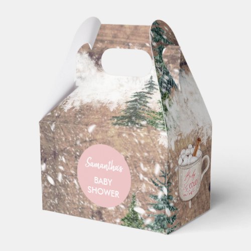Hot Chocolate Snow Baby Its Cold Outside Baby  Favor Boxes
