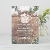 Hot Chocolate Snow Baby It's Cold Outside Shower Invitation (Standing Front)