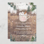 Hot Chocolate Snow Baby It's Cold Outside Shower Invitation (Front/Back)