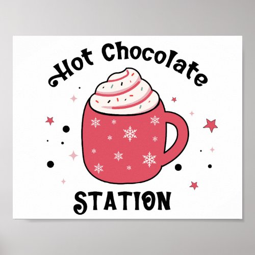 Hot Chocolate Station Retro Vibes Sign