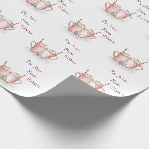 Hot Chocolate To and From Christmas Winter Wrapping Paper