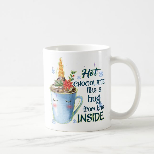 Hot Chocolate Unicorn | Cozy Unicorn Winter Coffee Mug (Right)