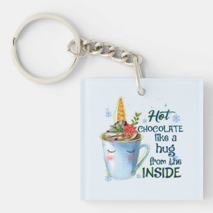Hot Chocolate Unicorn Cozy Unicorn Winter Keychain
