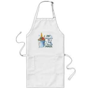 Hot Chocolate Unicorn Cozy Unicorn Winter Long Apron