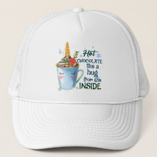 Hot Chocolate Unicorn   Cozy Unicorn Winter Trucker Hat
