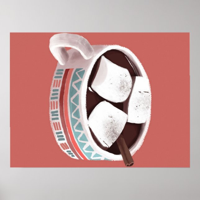 Hot Chocolate - Vintage Cute Chocolate Lover Gift Poster (Front)