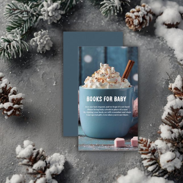 Hot Chocolate w/ Whipped Cream Cozy Baby Shower Enclosure Card (Creator Uploaded)